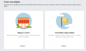 como crear pagina de Facebook